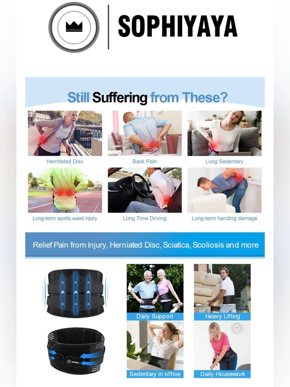 Back Lumbar Support Belt